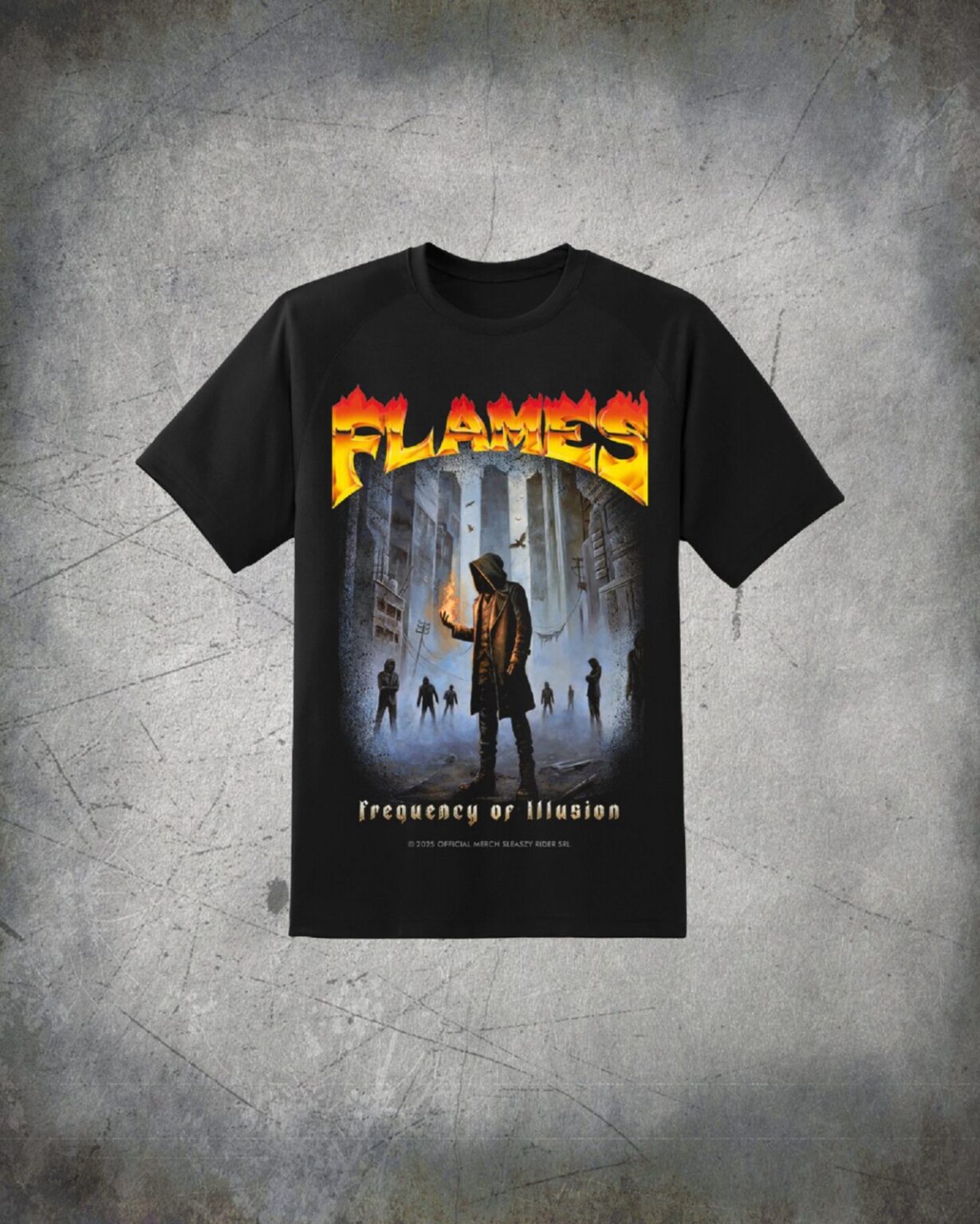 FLAMES “Frequency Of Illusion” T-SHIRT! - Sleaszy Rider Records
