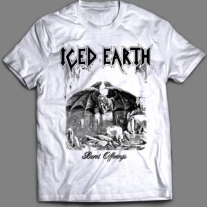 ICED EARTH "Burnt Offerings"  white t-shirt